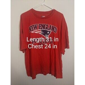 New England Patriots Shirt Men's 2XL NFL Football Tee Red
